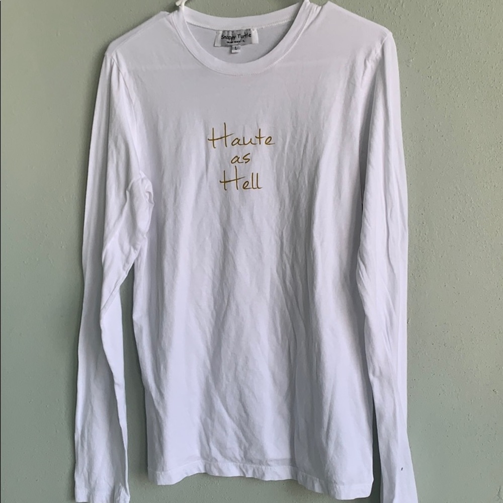White long sleeved t shirt L